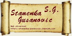 Stamenka Gušanović vizit kartica